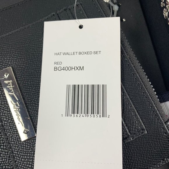 Betsey Johnson Women's Hat & Card Case 2 Piece Boxed Gift Set Black & Red 6153 - Picture 7 of 9